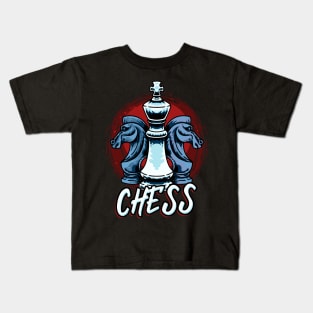 Chess Knight & King Chess Players Kids T-Shirt